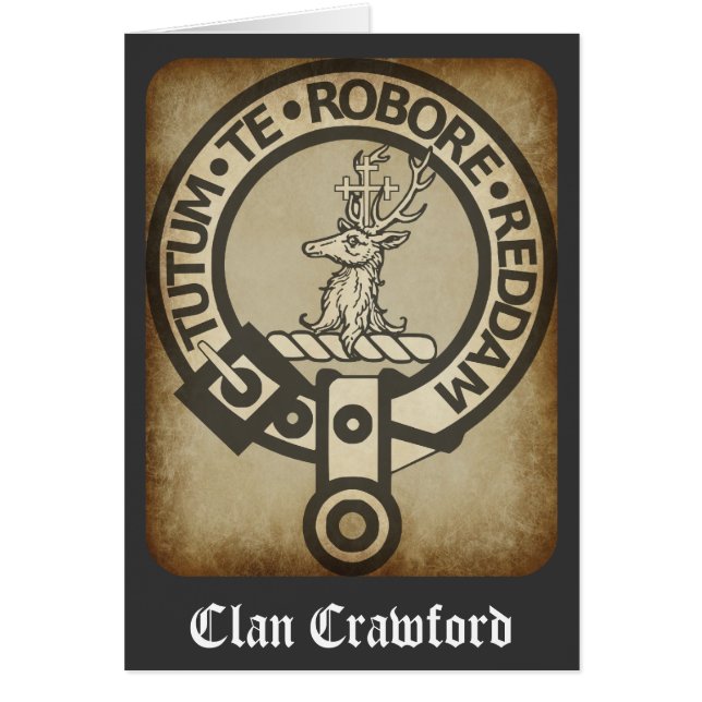 Crawford Wappen Abzeichen Antique (Vorne)