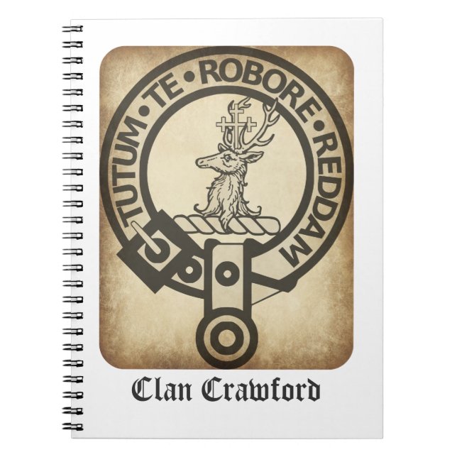Crawford Wappen Abzeichen Antique Notizblock (Vorderseite)