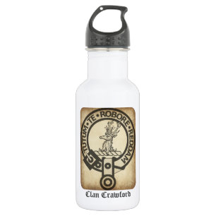 Crawford Wappen Abzeichen Antique Trinkflasche