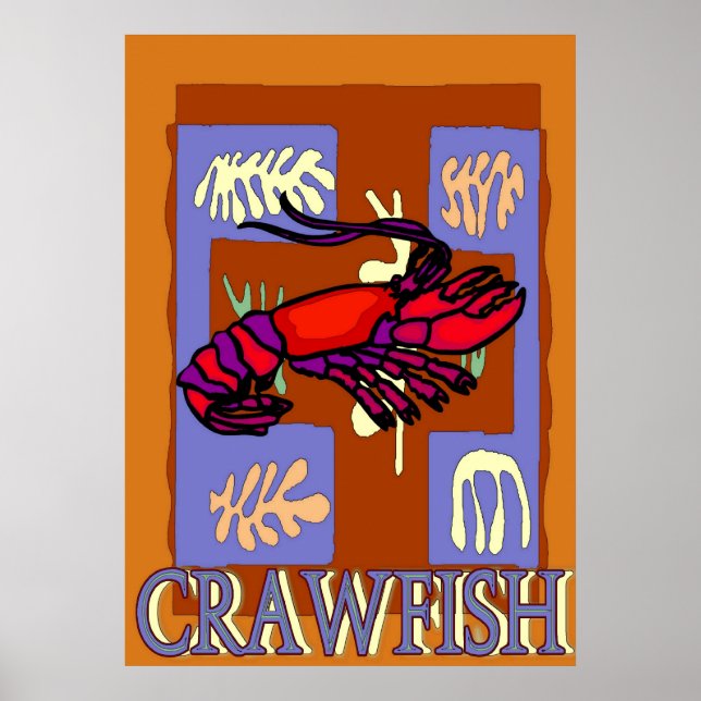 Crawfrish After Matisse Poster (Vorne)
