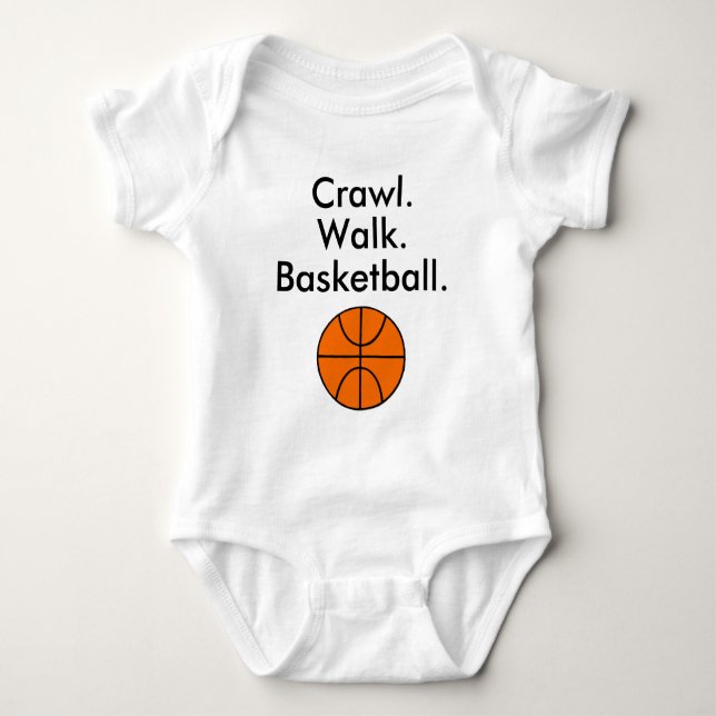 Crawl Walk Basketball Baby Bodysuit Baby Strampler (Vorderseite)
