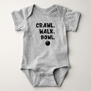 Crawl Walk Bowl, Bowling Baby kleiner Bowling Budd Baby Strampler