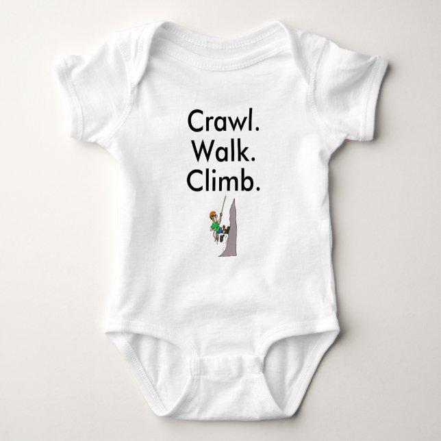 Crawl Walk Climb Rock Climbing Baby Bodysuit Strampler (Vorderseite)