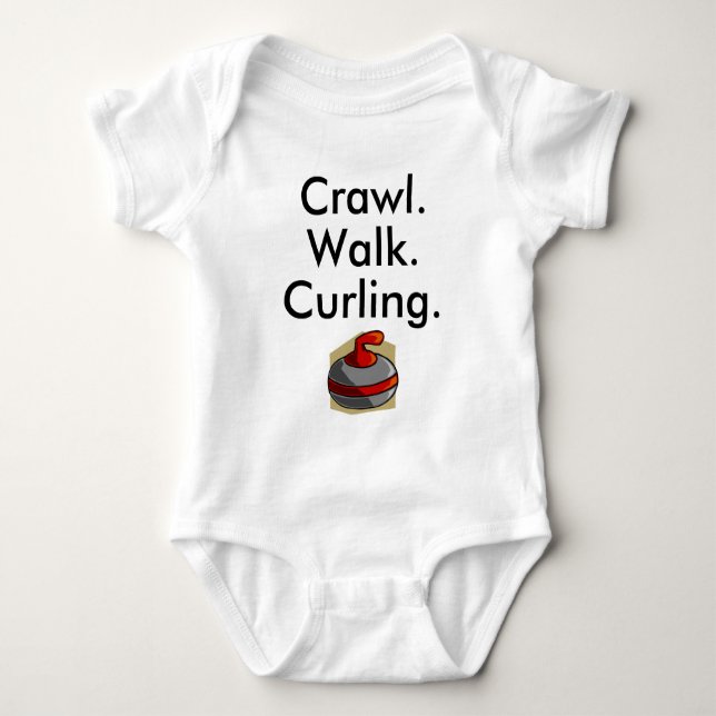 Crawl Walk Curling Baby Bodysuit Strampler (Vorderseite)