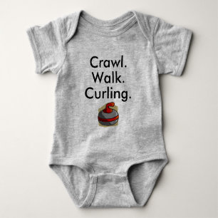 Crawl Walk Curling Baby Bodysuit Strampler