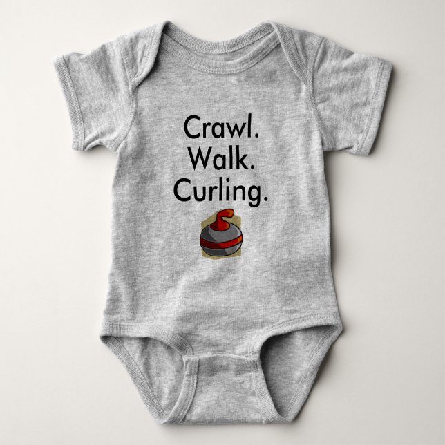 Crawl Walk Curling Baby Bodysuit Strampler (Vorderseite)