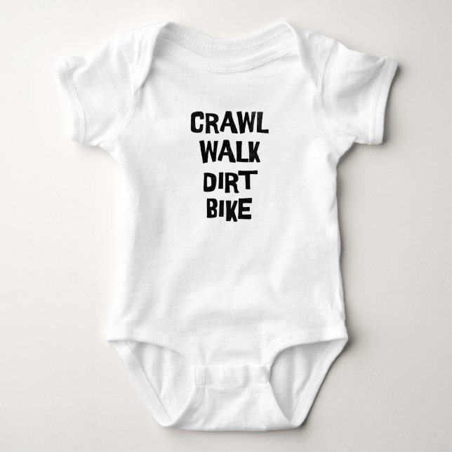 Crawl Walk Dirt Bike Funny Baby Strampler (Vorderseite)
