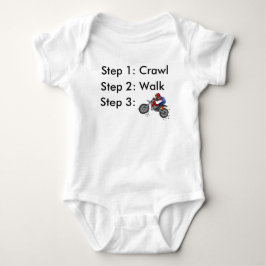 Crawl Walk Dirt Bike Motocross Baby Bodysuit Baby Strampler
