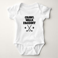 Crawl Walk Faceoff lustige Eishockeybaby-Bodysuit