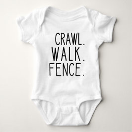 Crawl Walk Fence, Future Fencer Säugling Baby Strampler