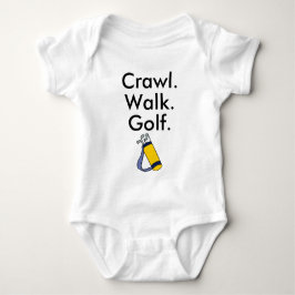 Crawl Walk Golf Golfer Golfing Baby Bodysuit Strampler