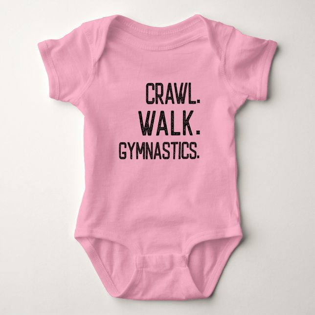 Crawl Walk Gymnastik Baby Strampler (Vorderseite)