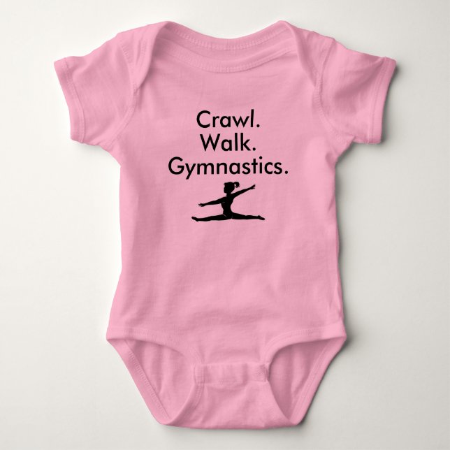 Crawl Walk Gymnastik Gymnast Baby Bodysuit Baby Strampler (Vorderseite)