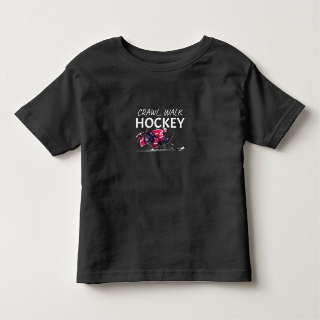 Crawl, Walk, Hockey Kleinkind T-shirt (Vorderseite)