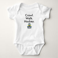 Crawl Walk Hockey Sticks Baby Bodysuit