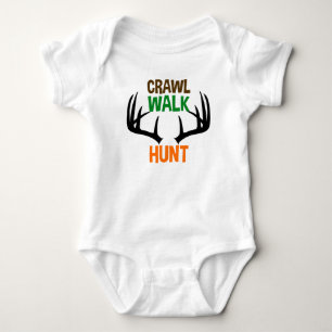 Crawl Walk Hunt Baby Strampler