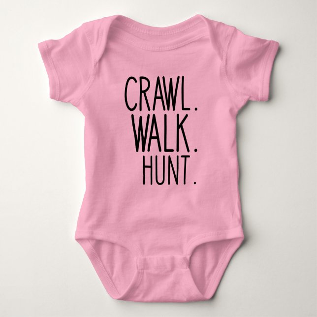 Crawl Walk Hunt, Junter Baby Strampler (Vorderseite)