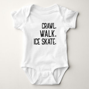 Crawl Walk Ice Skate, Ice Skaten Family Baby Strampler