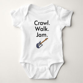 Crawl Walk Jam Guitar Baby Bodysuit Strampler