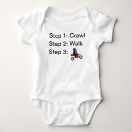 Crawl Walk Motocross Rider Baby Bodysuit Baby Strampler