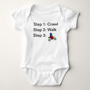Crawl Walk Motocross Rider Baby Bodysuit Baby Strampler
