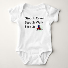 Crawl Walk Motocross Rider Baby Bodysuit Strampler
