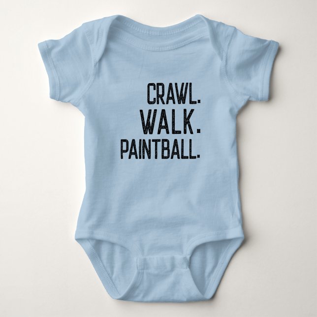 Crawl Walk Paintball, Niedlich Paintball Baby Strampler (Vorderseite)