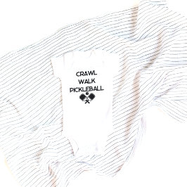Crawl Walk Pickleball Funny Newborn Kleidung Baby Strampler