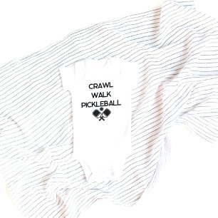 Crawl Walk Pickleball Lustige Babykleidung Baby Strampler