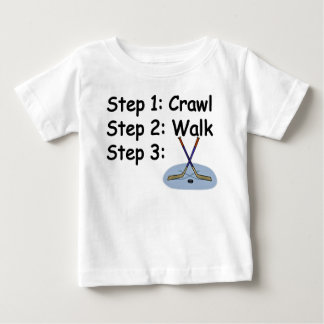 Crawl, Walk, Play Hockey Baby T - Shirt