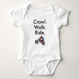 Crawl Walk Ride Motocross Baby Bodysuit Strampler