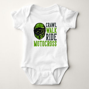 Crawl Walk Ride Motocross Baby Strampler