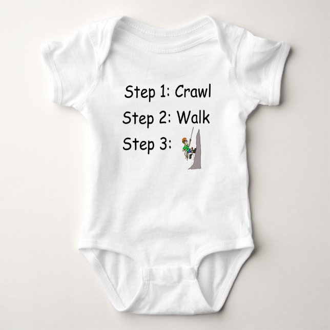 Crawl Walk Rock Climbing Baby Bodysuit Strampler (Vorderseite)