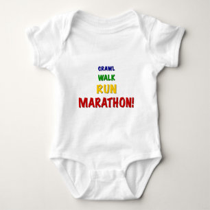 Crawl Walk Run Marathon Baby Strampler