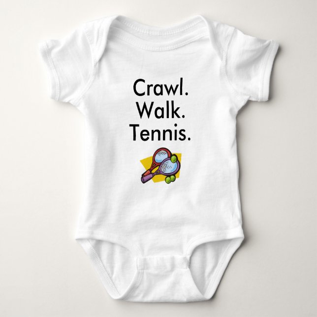 Crawl Walk Tennis Baby Bodysuit Baby Strampler (Vorderseite)