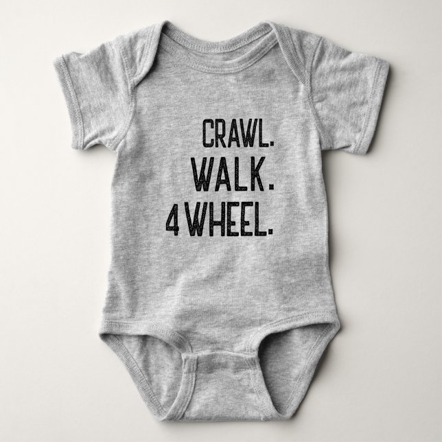 Crawl Walk Vier-Rad, Atv Baby Baby Strampler (Vorderseite)