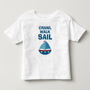Crawl Walk Voile drôle t-shirt enfant