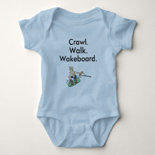 Crawl Walk Wakeboard Wakeboard Baby Bodysuit Strampler