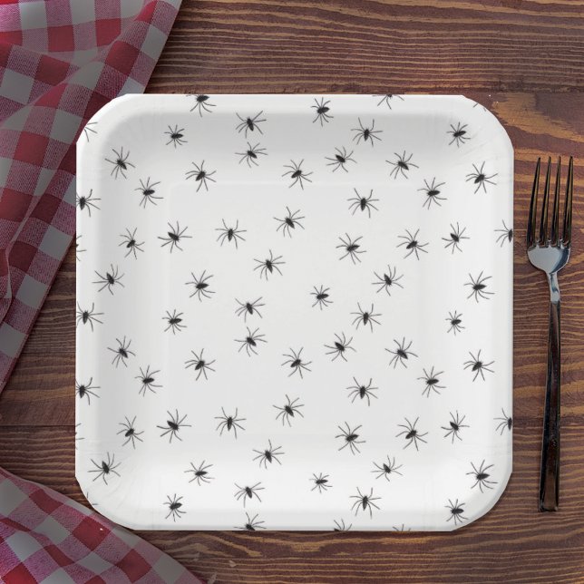 Crawling Spiders Halloween Pappteller (Von Creator hochgeladen)