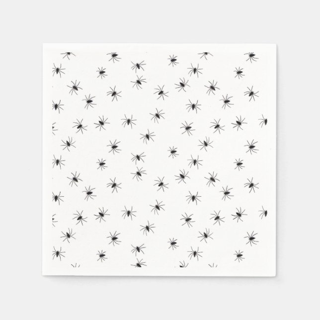 Crawling Spiders Halloween Serviette (Vorderseite)