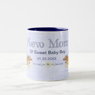 Crawling Teddy - Junge Mutter des Jungen - Anpasse Zweifarbige Tasse