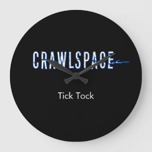 Crawlspace Clock Große Wanduhr