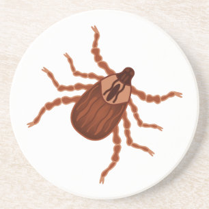 Crawly Realistic Tick Illustration Sandstein Untersetzer