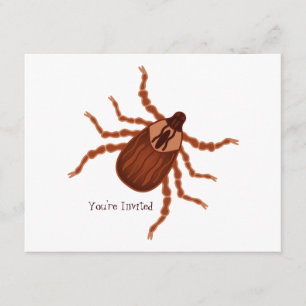 Crawly realistische Ticken-Illustration Einladung