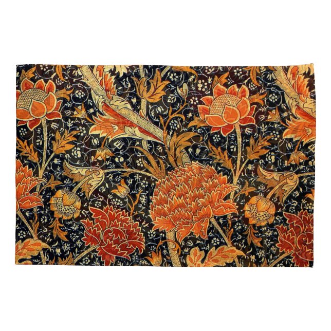 Cray, buntes William Morris-Muster Kissenbezug (Rückseite)