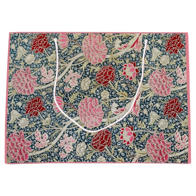 Cray-Muster (von William Morris) Große Geschenktüte (Vorderseite)