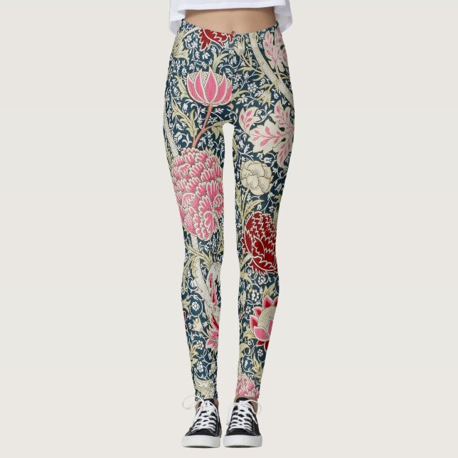 Cray Pattern (von William Morris) Art Leggings (Vorderseite)