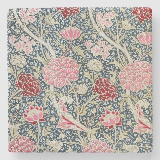 Cray Pattern (von William Morris) Steinuntersetzer (Vorderseite)