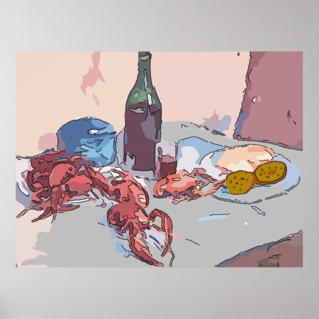 Crayfish Still Life 1 Poster (Vorne)