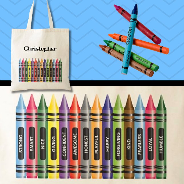 Crayon Affirmation for Kids Motivierend School Tragetasche (Von Creator hochgeladen)